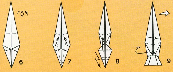 Оригами змея Оригами змея