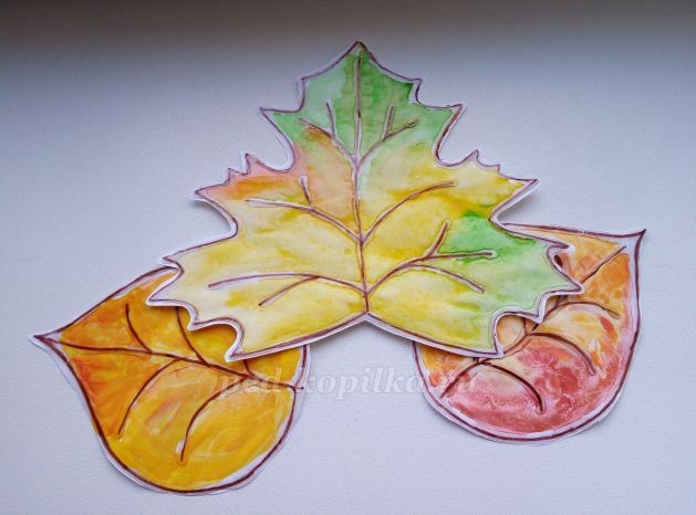 Нетрадиционная техника рисования осенних листьев: часть 2 Нетрадиционная техника рисования осенних листьев: часть 2