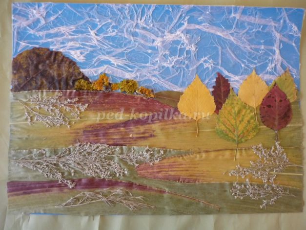 Пейзаж из осенних листьев: мастер-класс, часть 3 Пейзаж из осенних листьев: мастер-класс, часть 3