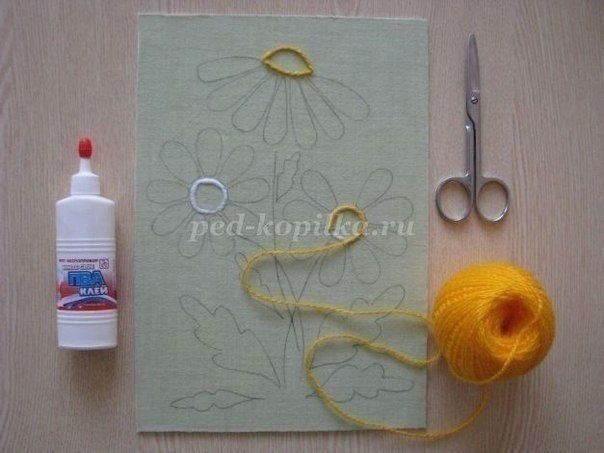 ​Пушистые ромашки: панно