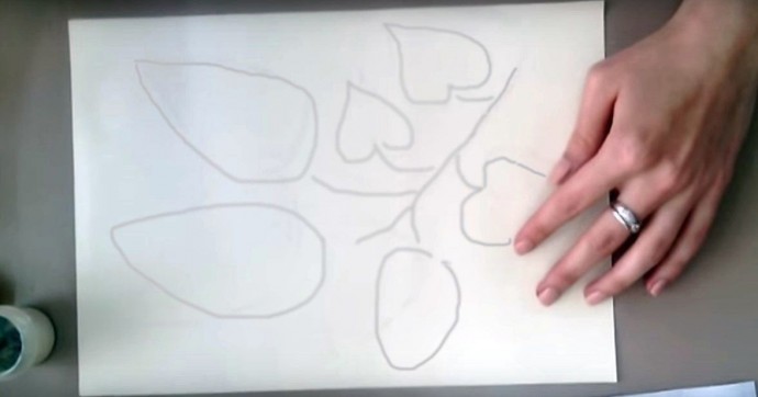 Рисуем сирень мятой бумагой Рисуем сирень мятой бумагой