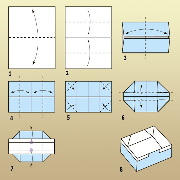 Коробочка в технике оригами