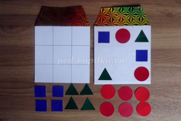 Изготовление дидактической игры "Домик" с геометрическими фигурами: часть 3
