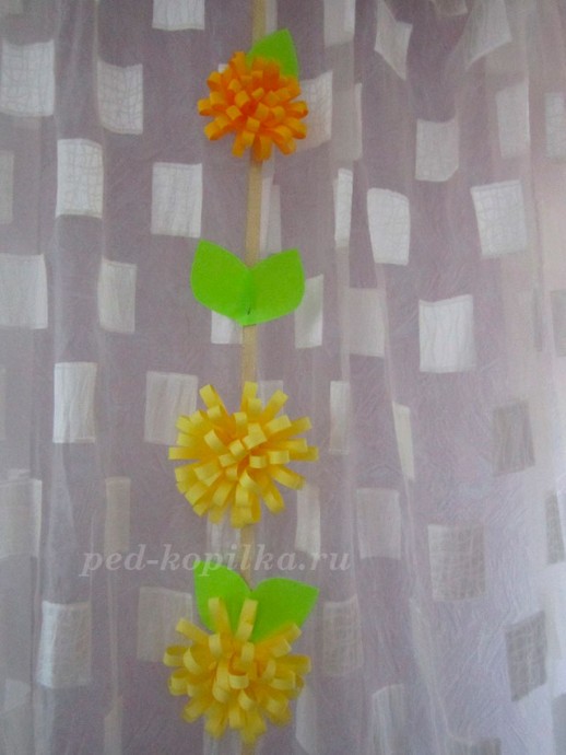 Цветы из бумажных полосок Цветы из бумажных полосок