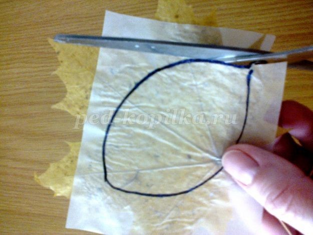 Аппликация из листьев: натюрморт Аппликация из листьев: натюрморт