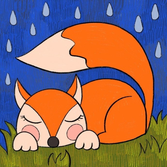 ​Рисуем лисоньку-лису