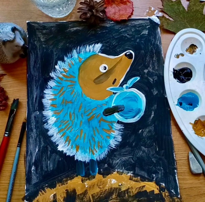 Рисуем ёжика в тумане Рисуем ёжика в тумане