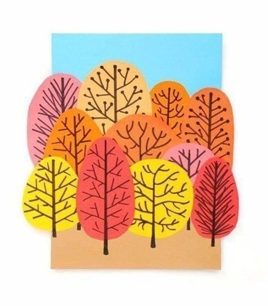 ​Создаём осенний лес