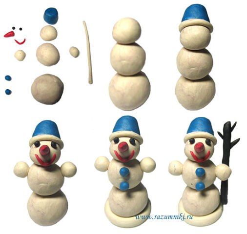 Чудесные новогодние поделки из пластилина Чудесные новогодние поделки из пластилина