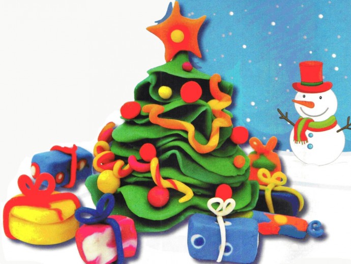 Чудесные новогодние поделки из пластилина Чудесные новогодние поделки из пластилина