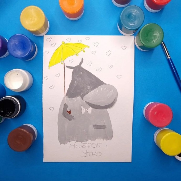 ​Бегемот под зонтом