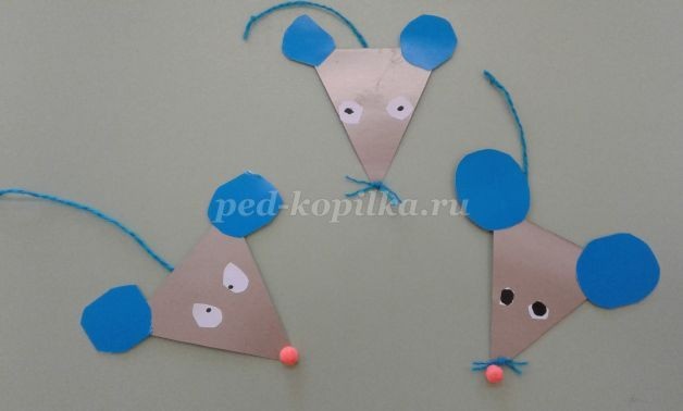 Мышка из картона и ниток Мышка из картона и ниток