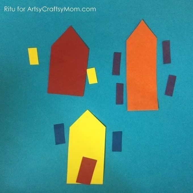 Аппликация "Городок" Аппликация "Городок"