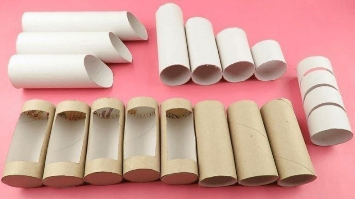 Подставка для канцтоваров из картонных рулонов Подставка для канцтоваров из картонных рулонов