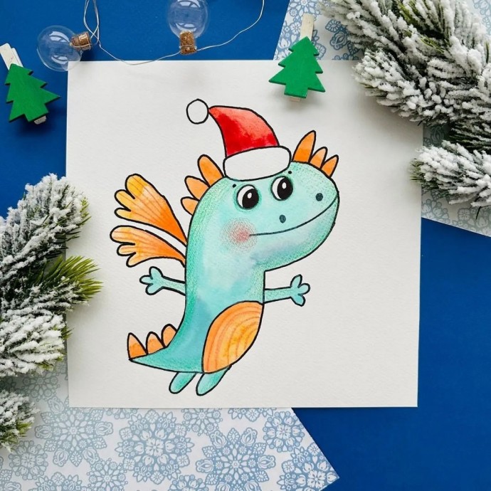 Рисуем дракончика Рисуем дракончика