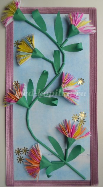 Цветочное панно из бумаги: часть 3 Цветочное панно из бумаги: часть 3