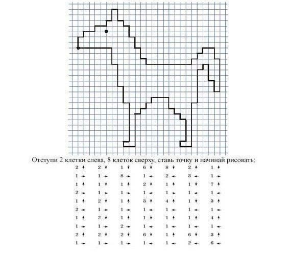 Увлекательное рисование по клеточкам