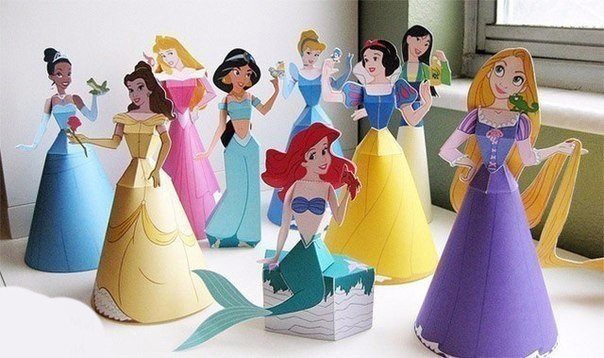 Бумажные куклы: принцессы Диснея