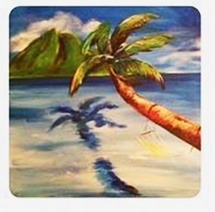 ​Рисуем с детьми пальму у моря