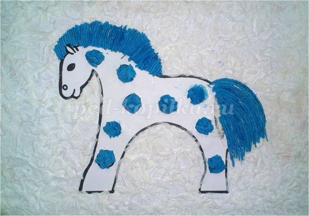 Мастер-класс по изготовлению картины "Синяя лошадка": часть 2 Мастер-класс по изготовлению картины "Синяя лошадка": часть 2