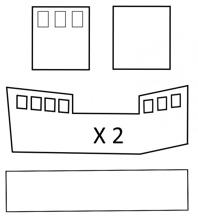 Пиратский корабль из плотной бумаги