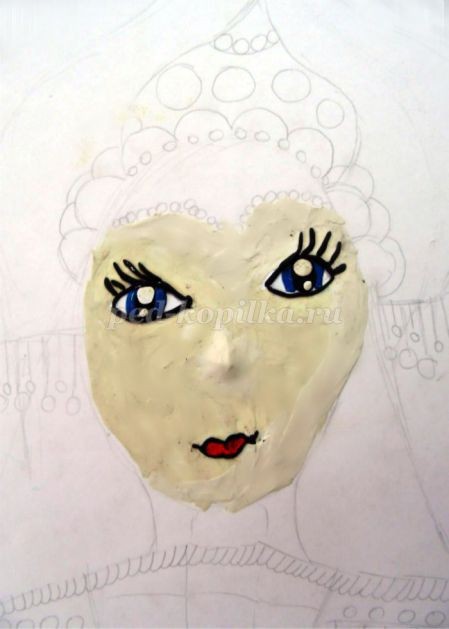 Пластилинография "Снегурочка": часть 1