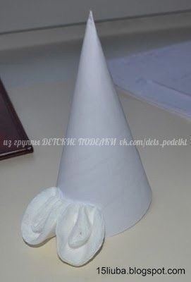 ​Елочка из ватных дисков