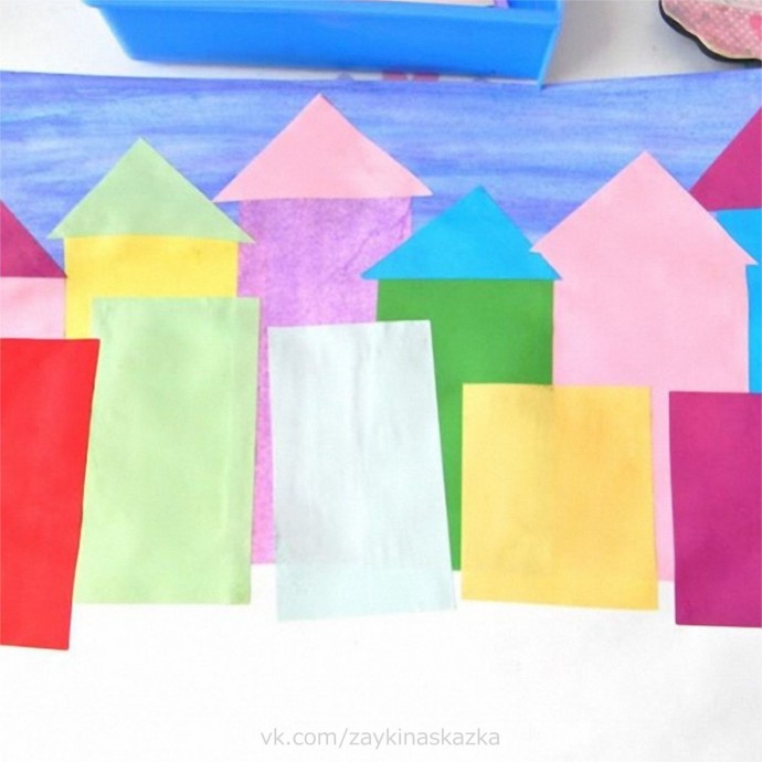 Городок с тесно стоящими домиками Городок с тесно стоящими домиками