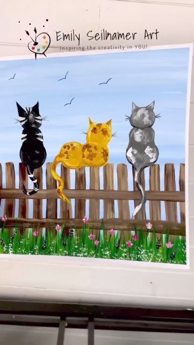 ​Три кота на заборе