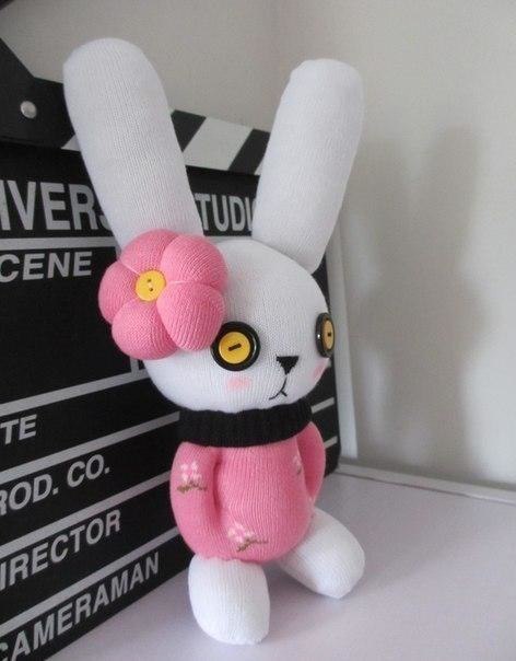 Зайчик из носков Зайчик из носков