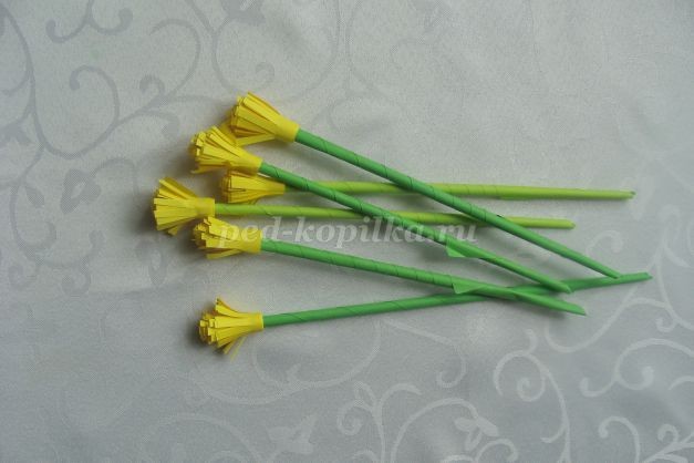 Подснежники из бумаги Подснежники из бумаги