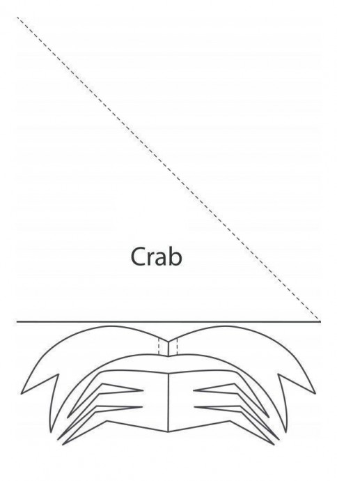 Крабы из цветной бумаги