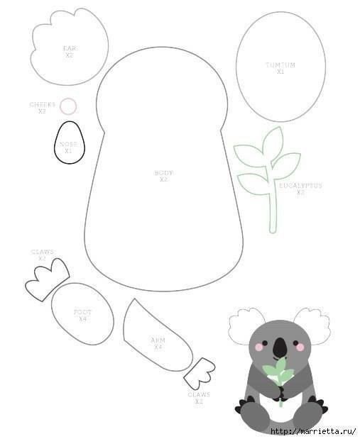 Коала из фетра Коала из фетра