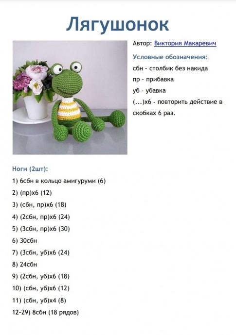 Лягушонок из пряжи Лягушонок из пряжи