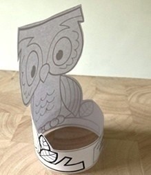 Поделка-раскраска "Совушка"