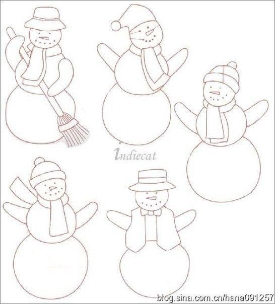 Снеговички из фетра