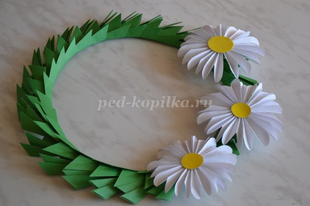 Венок с цветами из бумаги: часть 2 Венок с цветами из бумаги: часть 2