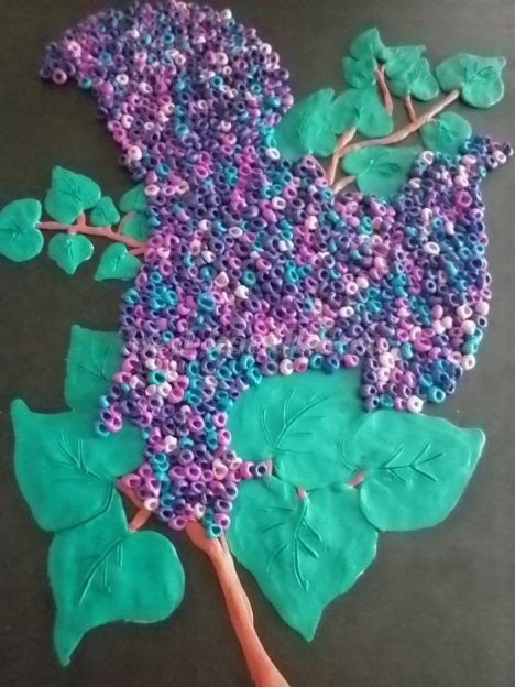 Весенние цветы из пластилина