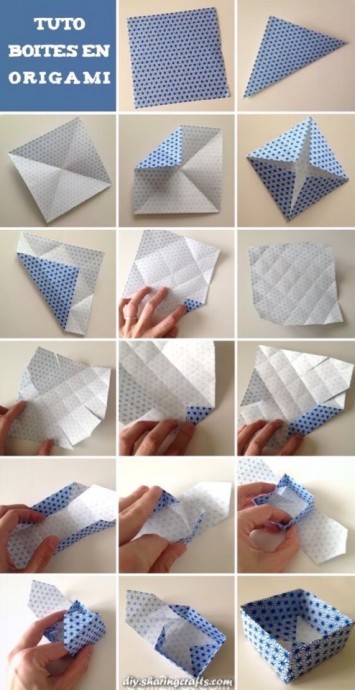 Коробочка в технике оригами