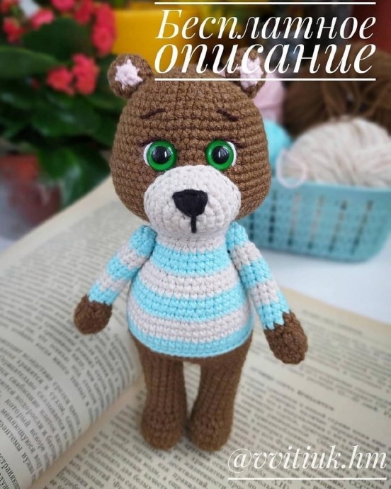 Мишка из пряжи Мишка из пряжи