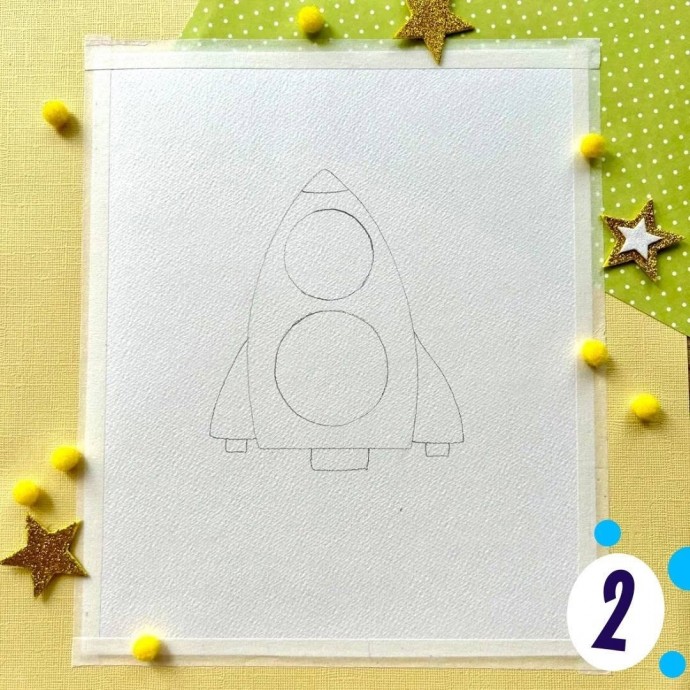 Рисуем ракету в космосе