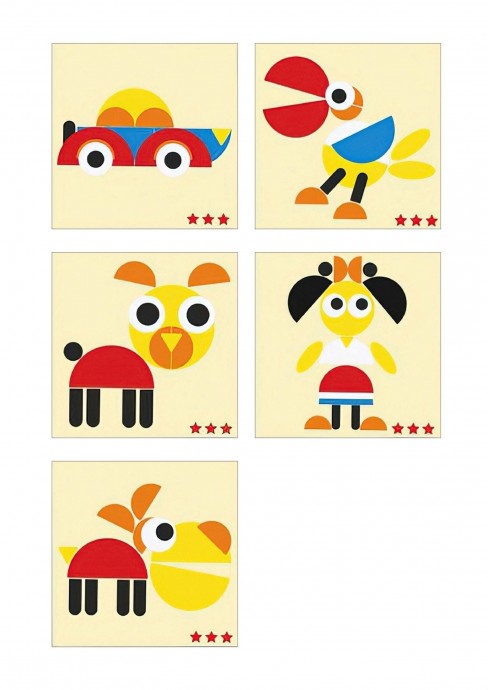 ​Аппликации из геометрических фигур