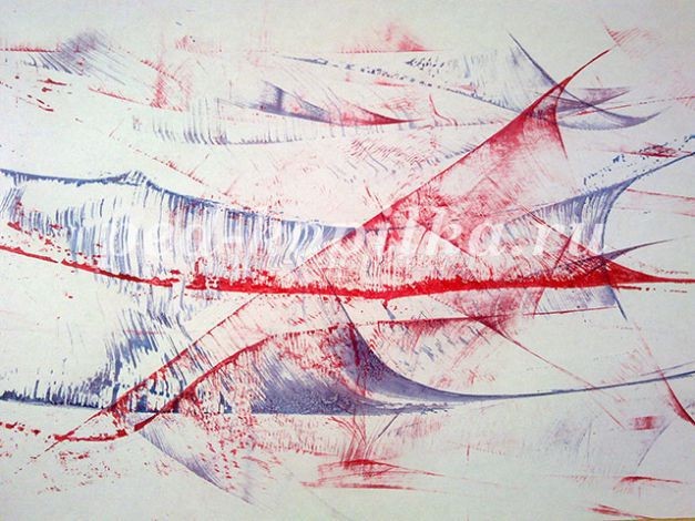 Аппликация с элементами рисования нитками