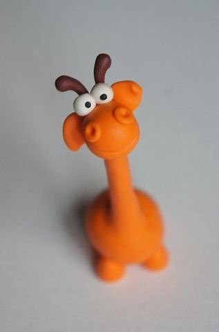 Лепим с детьми жирафика