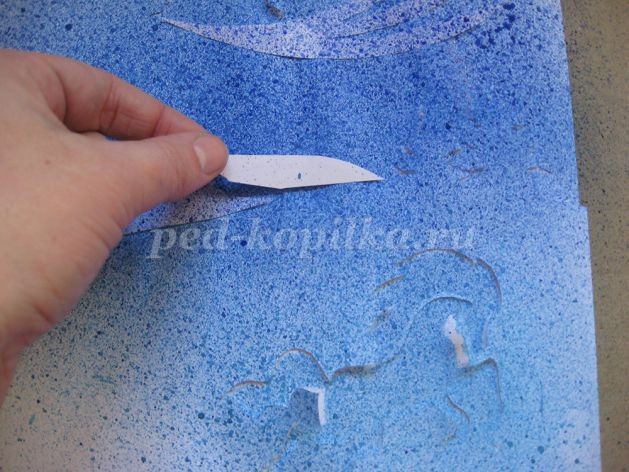 Мастер-класс по рисованию: набрызг многослойный "Волшебница зима", часть 1