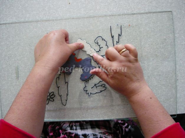 Пластилинография на стекле: львёнок и черепаха, часть 1 Пластилинография на стекле: львёнок и черепаха, часть 1