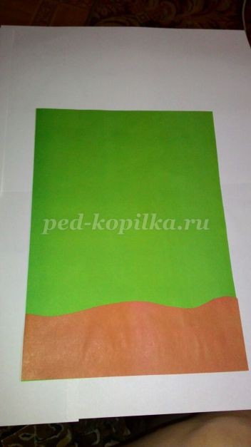 Аппликация из цветной бумаги "Обезьянка"