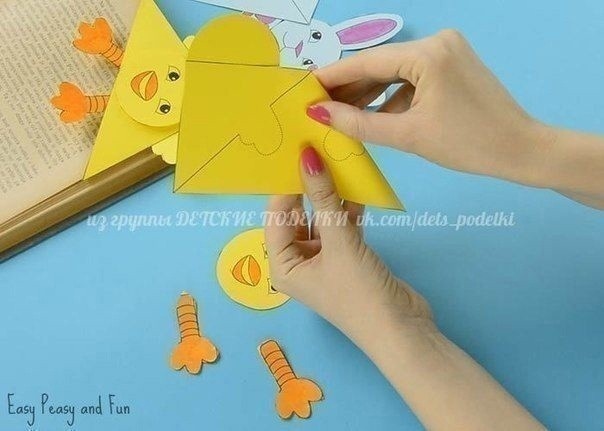 Закладки-уголки зайчик и цыпленок Закладки-уголки зайчик и цыпленок