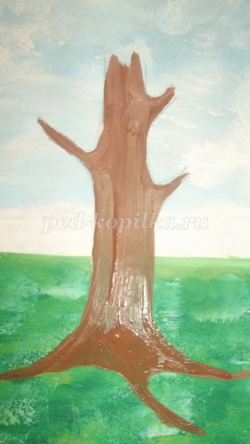 Рисуем пейзаж губкой: часть 2 Рисуем пейзаж губкой: часть 2