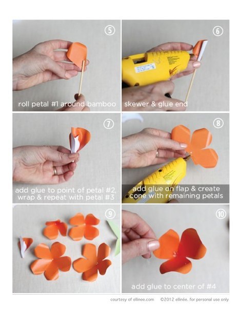 Милые цветочки из бумаги Милые цветочки из бумаги